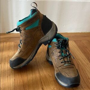 Ariat Women's Lace Up Boots - Brown and Teal